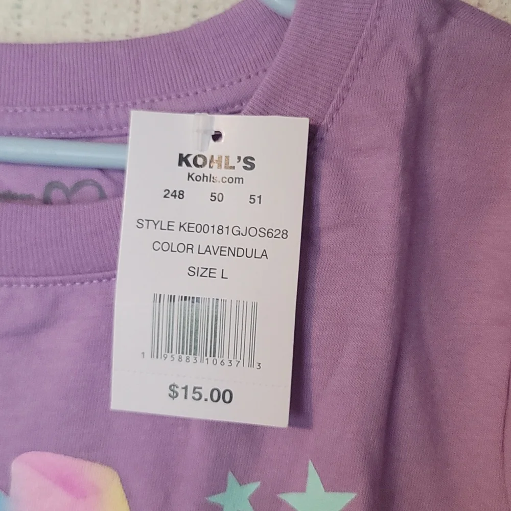 NICKELODEON GIRLS JOJO SIWA GRAPHIC TEE: PURPLE: NWT: SZ L_4